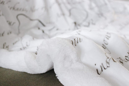 White Psalm 91 Throw Blanket | Soft, Luxurious Faux Fur